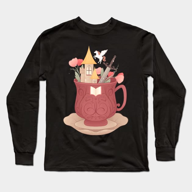 CUP OF FANTASY Long Sleeve T-Shirt by Catarinabookdesigns